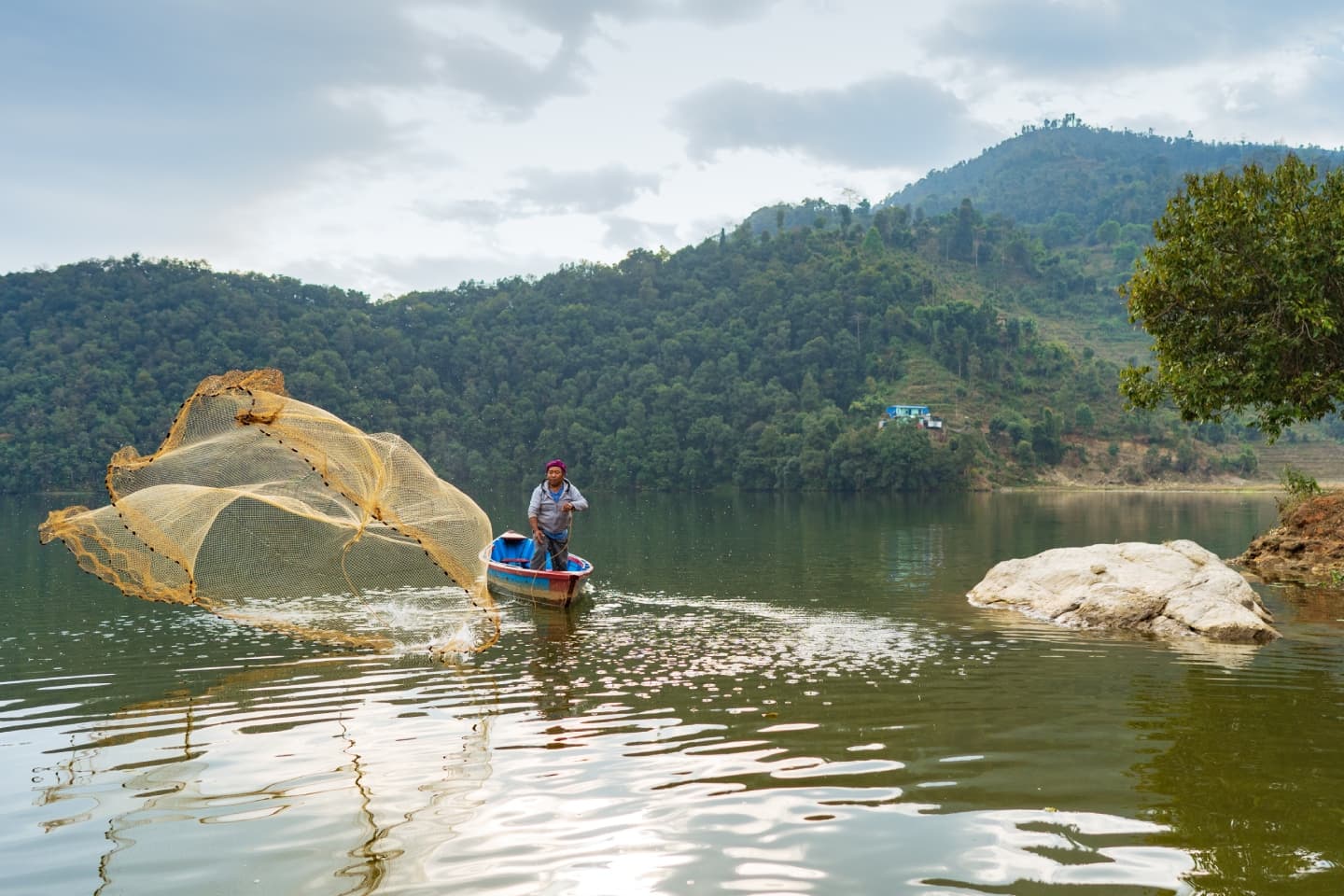 Fishing In Lake Fewa